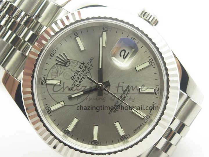 Best A3235 Dial 1:1 126334 41 SS V2 Jubilee Markers Stick Clone Silver REF on Bracelet DateJust Edition 0512